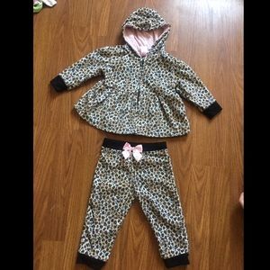 Animal print baby girl outfit